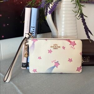 Coach Disco Star Corner Zip Wristlet